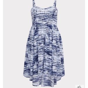 TORRID MINI CHALLIS HIGH-LOW SKATER DRESS